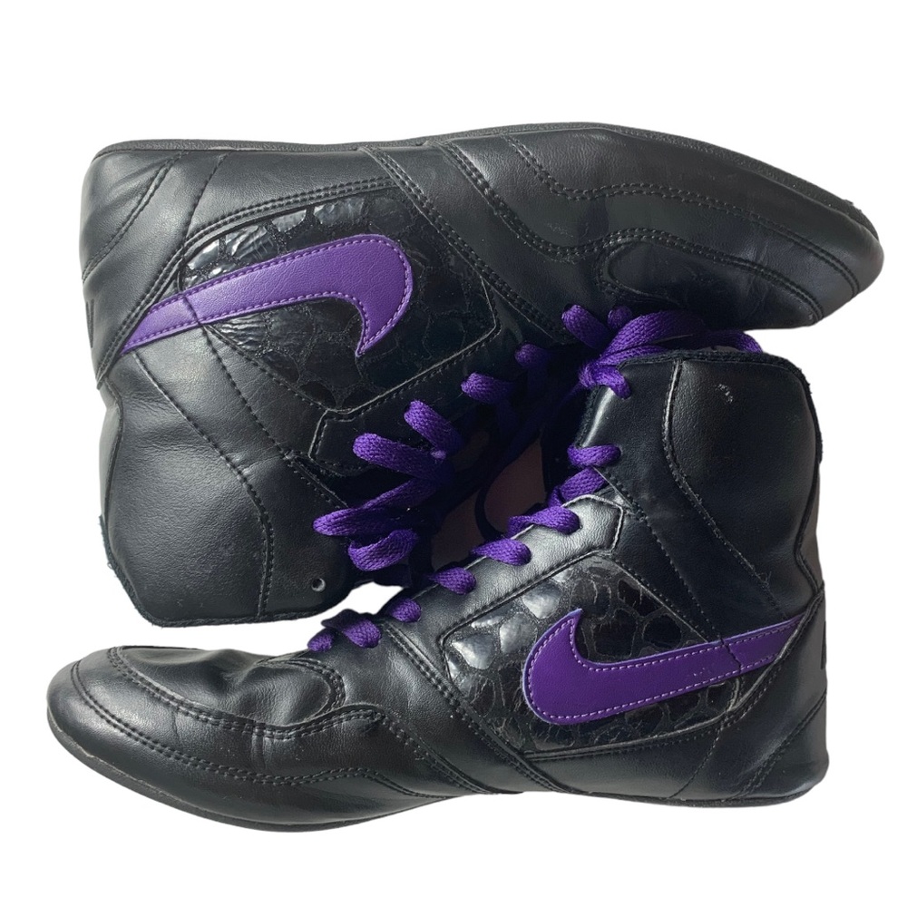 Nike Greco Supreme Womens Size 7.5 Wrestling Shoes Purple Black Sneakers 316552 - Picture 7 of 16